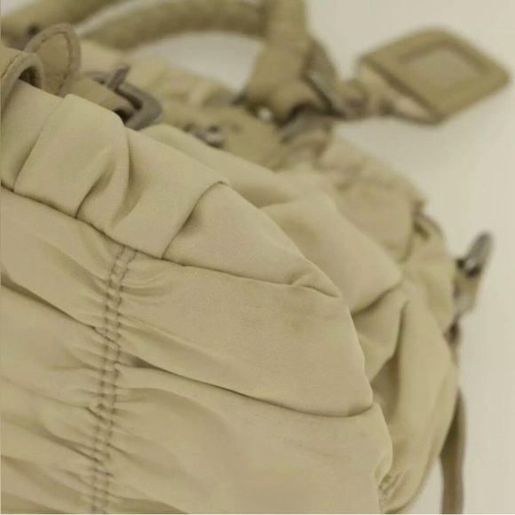 PRADA Beige Nylon 2way Handbag, Authentic. EUC - Picture 7 of 15